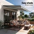 Folding Arm Awning – 4.5×3m Retractable Shade, UV‑Resistant, Grey White