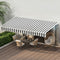 Folding Arm Awning – 4.5×3m Retractable Shade, UV‑Resistant, Grey White