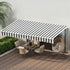 Folding Arm Awning – 4.5×3m Retractable Shade, UV‑Resistant, Grey White