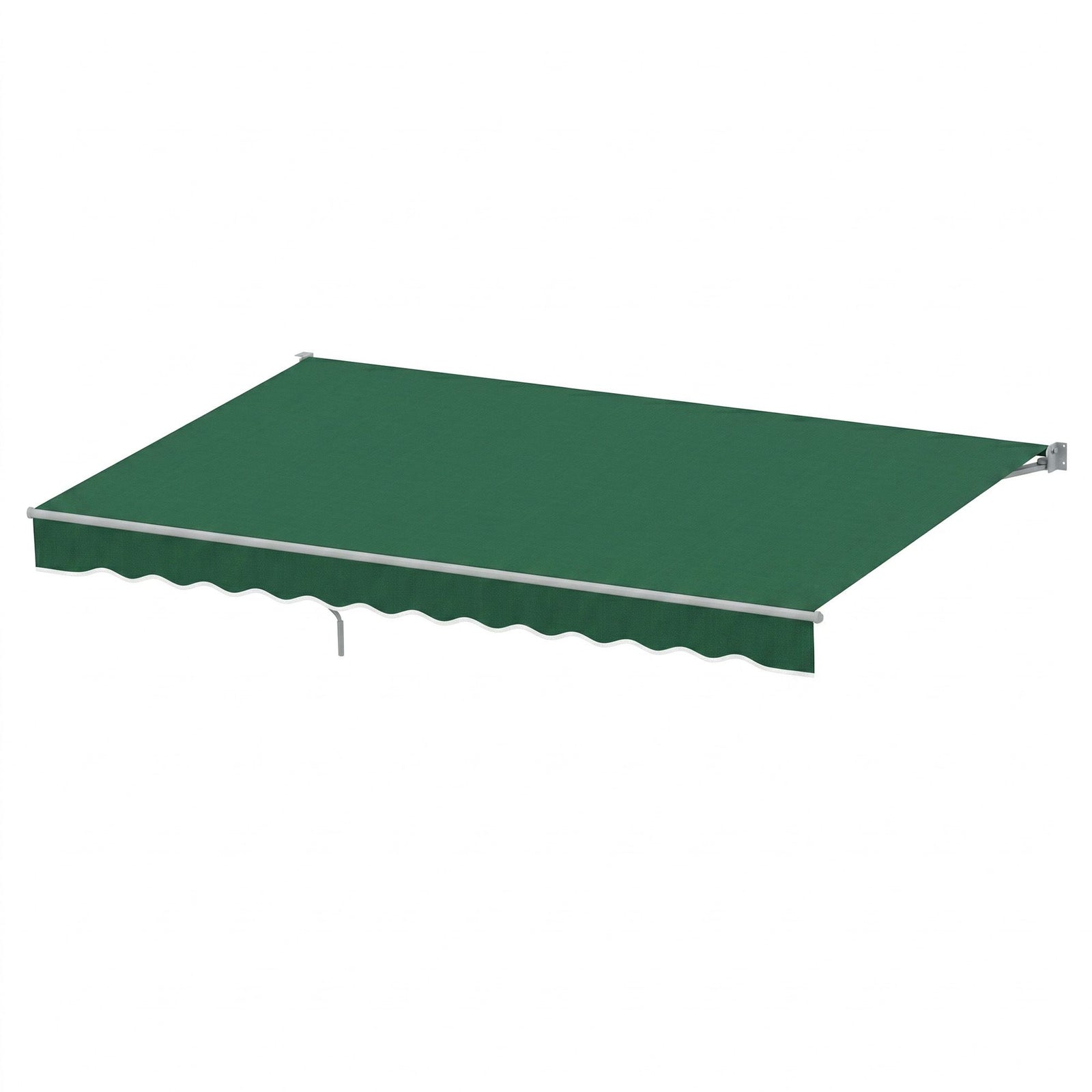 Folding Arm Awning – 5×3m Retractable Shade, UV‑Resistant, Dark Green