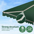 Folding Arm Awning – 5×3m Retractable Shade, UV‑Resistant, Dark Green