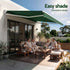 Folding Arm Awning – 5×3m Retractable Shade, UV‑Resistant, Dark Green