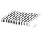 Instahut Retractable Folding Arm Awning Motorised Sunshade 2.5Mx2M Grey White