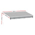 Instahut Retractable Folding Arm Awning Motorised Sunshade 3Mx2.5M Grey White