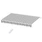 Motorised Folding Arm Awning 4.5×3m – Retractable Sunshade Grey White