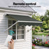 Instahut Motorised Pivot Arm Awning Window Sun Shade 1.5 X 2.1M Grey