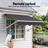 Instahut Motorised Pivot Arm Awning Window Sun Shade 1.8 X 2.1M Grey