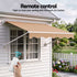 Instahut Motorised Pivot Arm Awning Window Sun Shade 2.1 X 2.1M Beige
