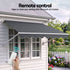Instahut Motorised Pivot Arm Awning Window Sun Shade 2.4 X 2.1M Grey