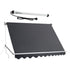 Instahut Motorised Pivot Arm Awning Window Sun Shade 2.8 X 2.1M Grey