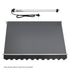Instahut Motorised Pivot Arm Awning Window Sun Shade 2.8 X 2.1M Grey
