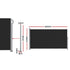 1.4X3M Side Awning Retractable Privacy Screen Outdoor Sun Shade Black