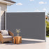 Instahut 1.8X4M Side Awning Retractable Privacy Screen Outdoor Sun Shade Grey