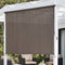 Instahut 3X2.5M Outdoor Blinds Awning Roll Down Retractable Knit Fabric Outdoor Blinds Window Shade Brown