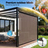 Instahut 3X2.5M Outdoor Blinds Awning Roll Down Retractable Knit Fabric Outdoor Blinds Window Shade Brown