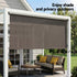 Instahut 3X2.5M Outdoor Blinds Awning Roll Down Retractable Knit Fabric Outdoor Blinds Window Shade Brown
