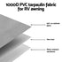 12ft Caravan Awning Fabric & Privacy Screen RV Roll Out Sun Shade 3.4M