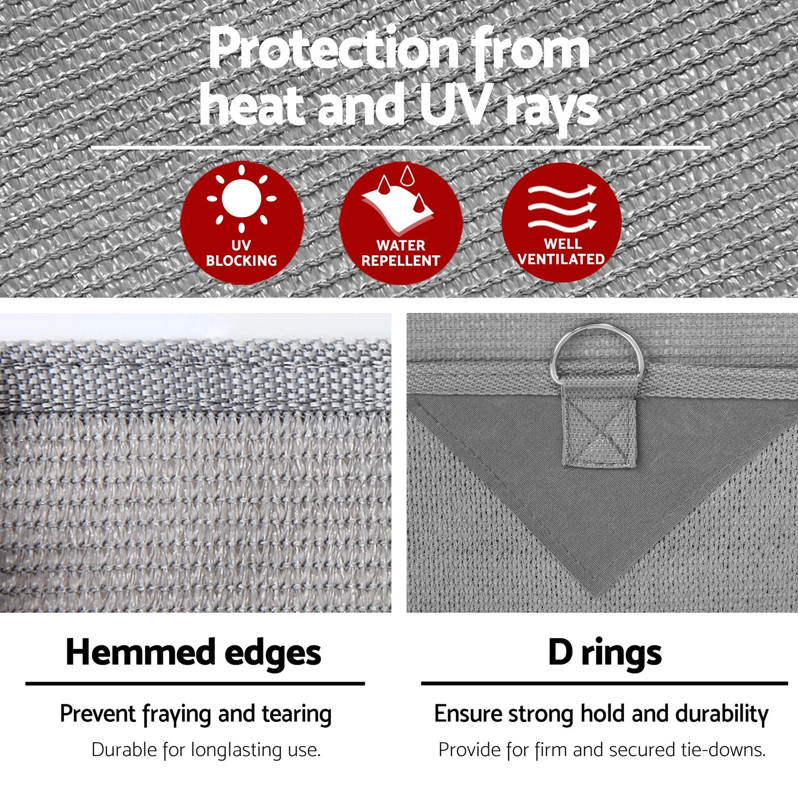 12ft Caravan Awning Fabric & Privacy Screen RV Roll Out Sun Shade 3.4M