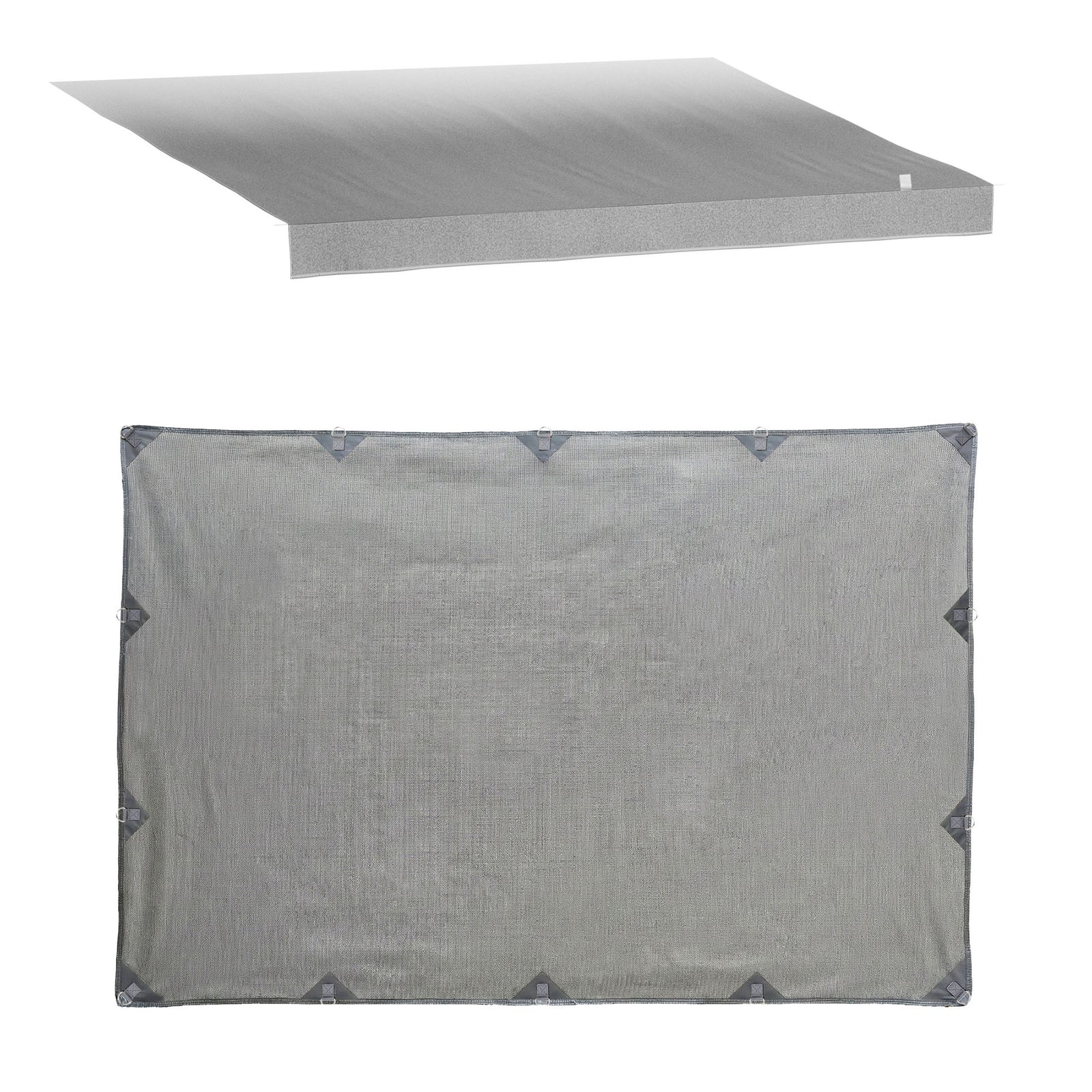 18ft Caravan Awning Fabric & Privacy Screen RV Roll Out Sun Shade 5.2M