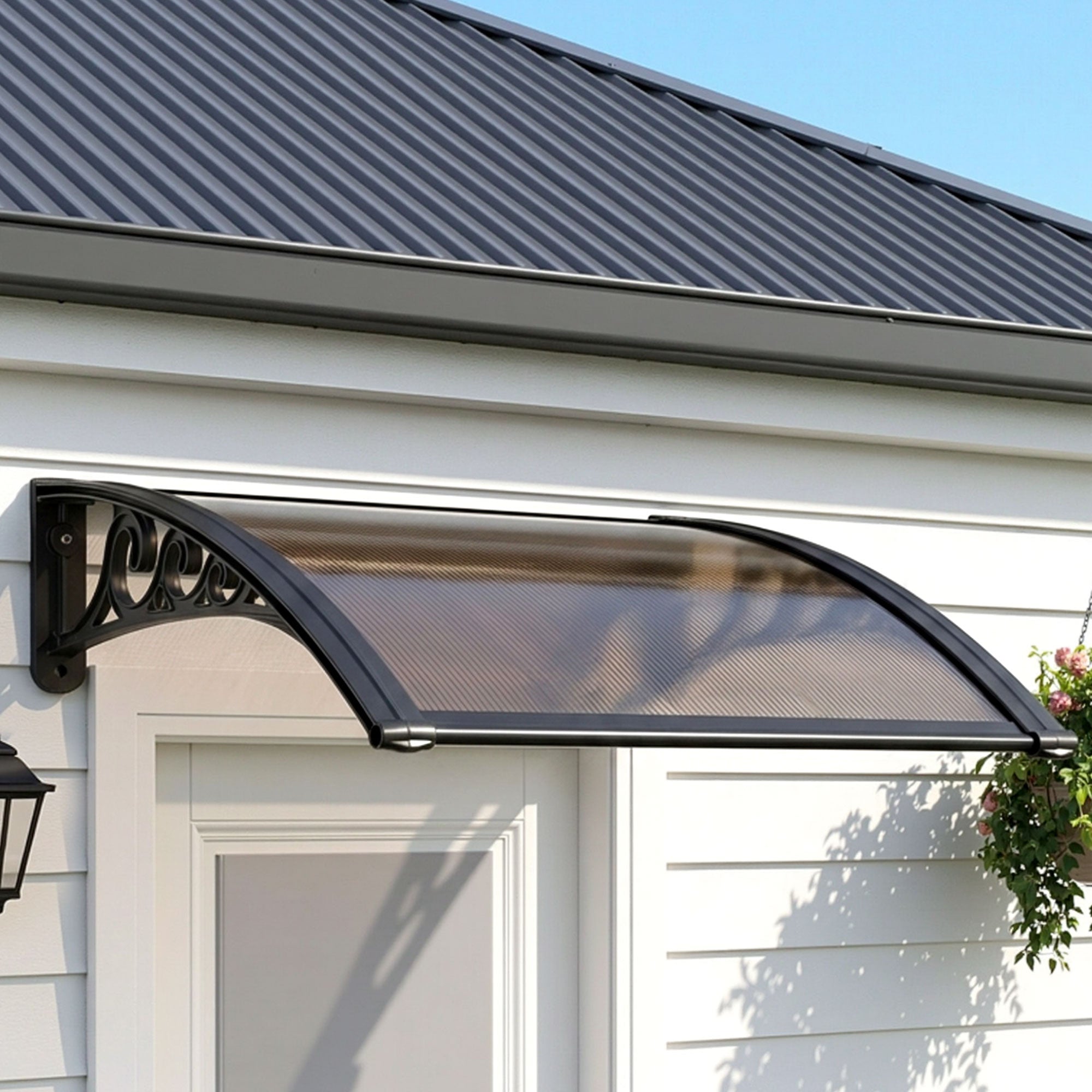 Window Awning Drainage 0.6mx0.6m Outdoor Brown