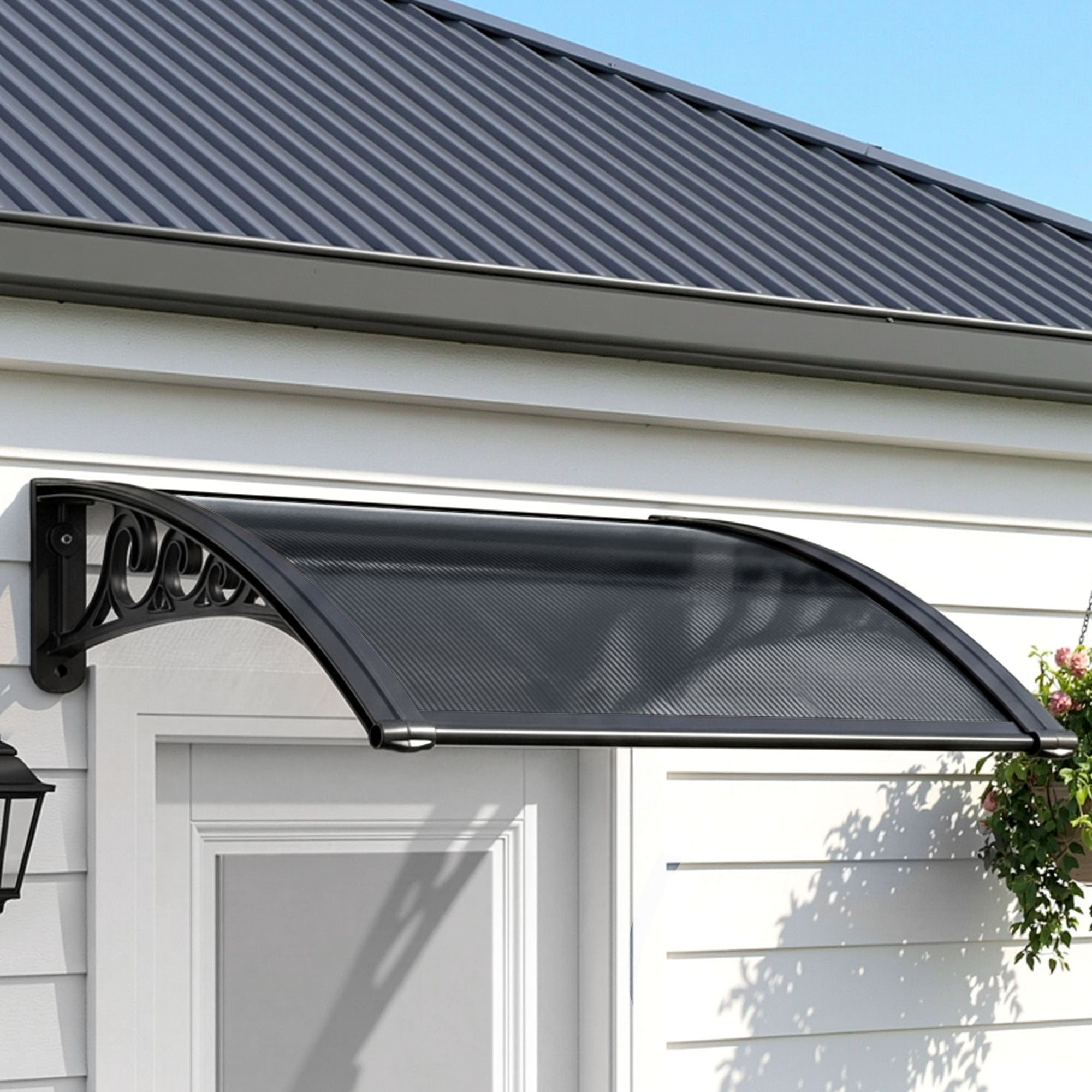 Window Awning Drainage 0.6mx0.6m Outdoor Grey