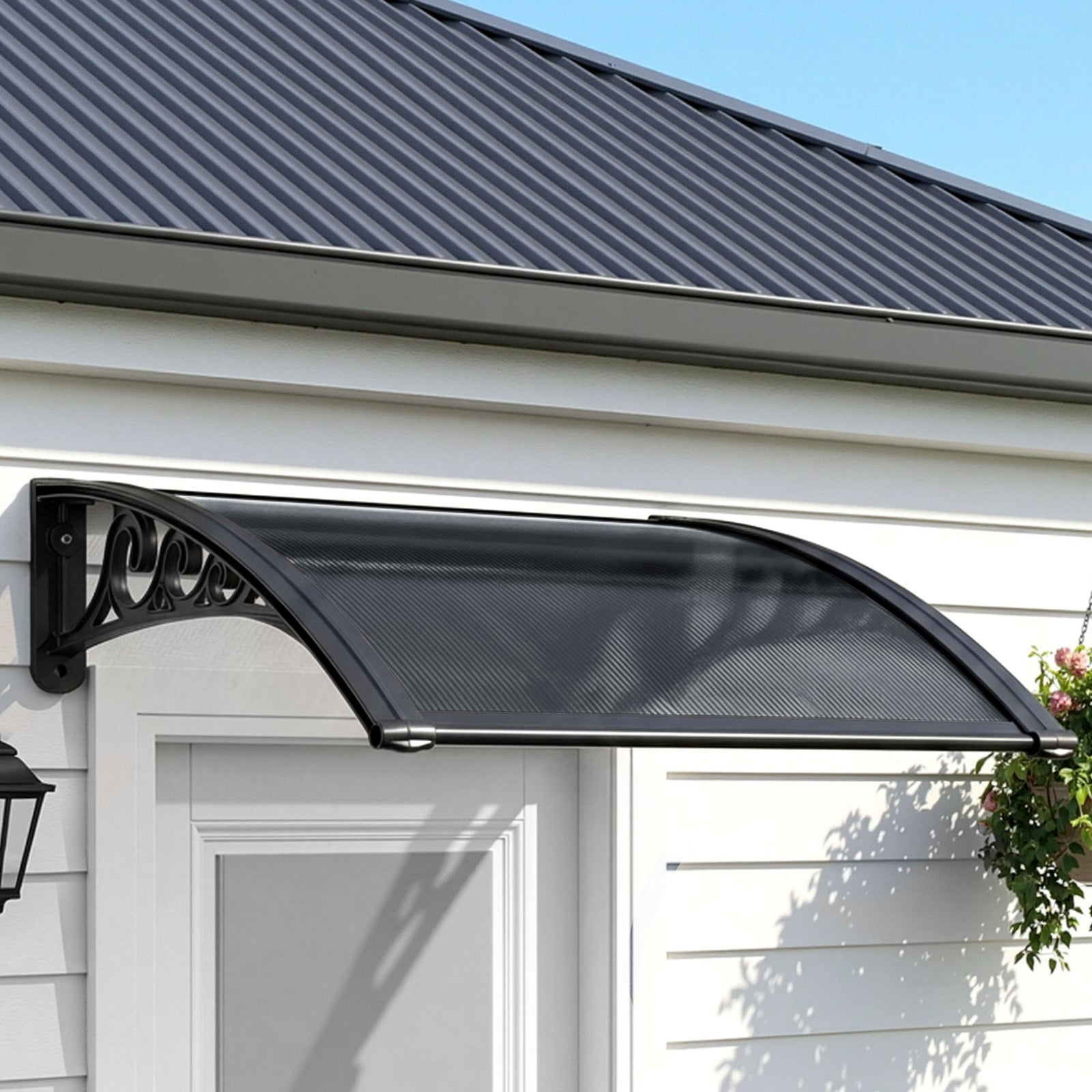 Window Awning Drainage 0.6mx0.6m Outdoor Grey