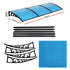 Door & Window Awning – 1×3M PC Panel, UV/Rain Resistant, Blue/Black