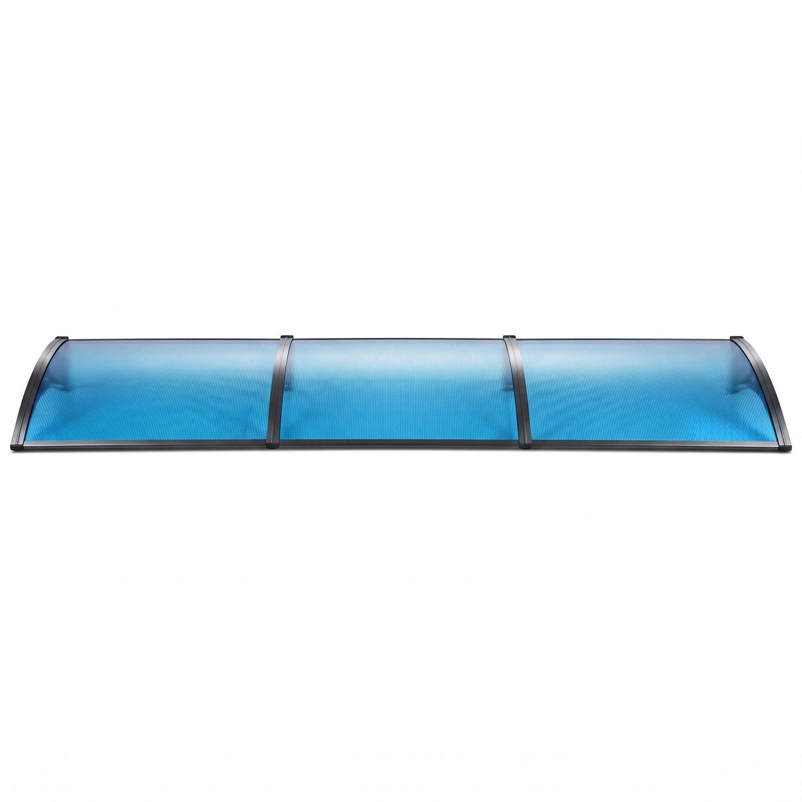 Door & Window Awning – 1×3M PC Panel, UV/Rain Resistant, Blue/Black