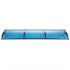 Door & Window Awning – 1×3M PC Panel, UV/Rain Resistant, Blue/Black
