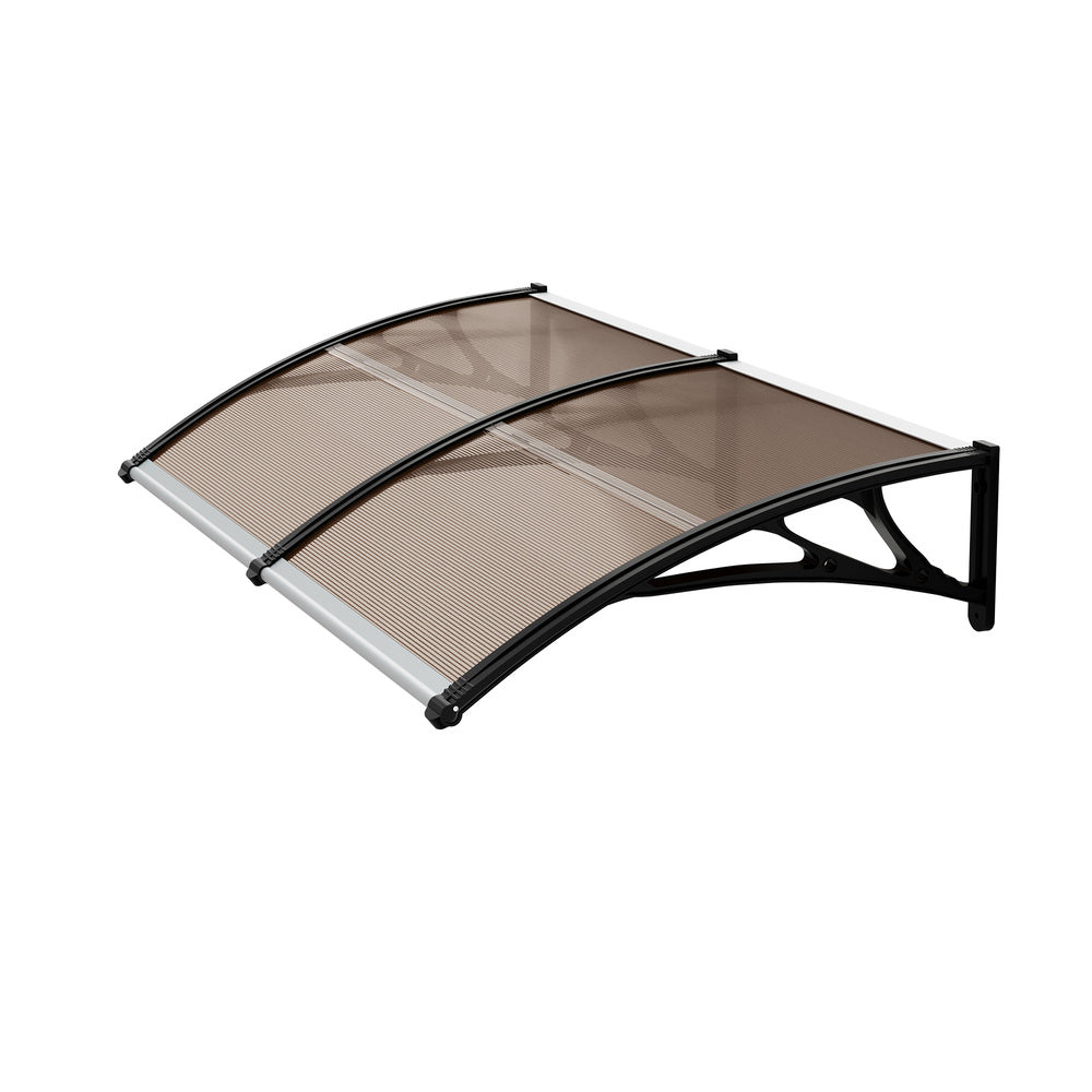 Livsip Window & Door Awning Canopy, 2m x 1m, Aluminium Frame Sun Shield