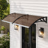 Livsip Window & Door Awning Canopy, 3m x 1.17m, Weatherproof, Brown Finish