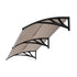 Livsip Window & Door Awning Canopy, 3m x 1.17m, Weatherproof, Brown Finish