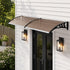 Window & Door Awning Canopy, 3m x 0.76m, Weatherproof, Brown Finish