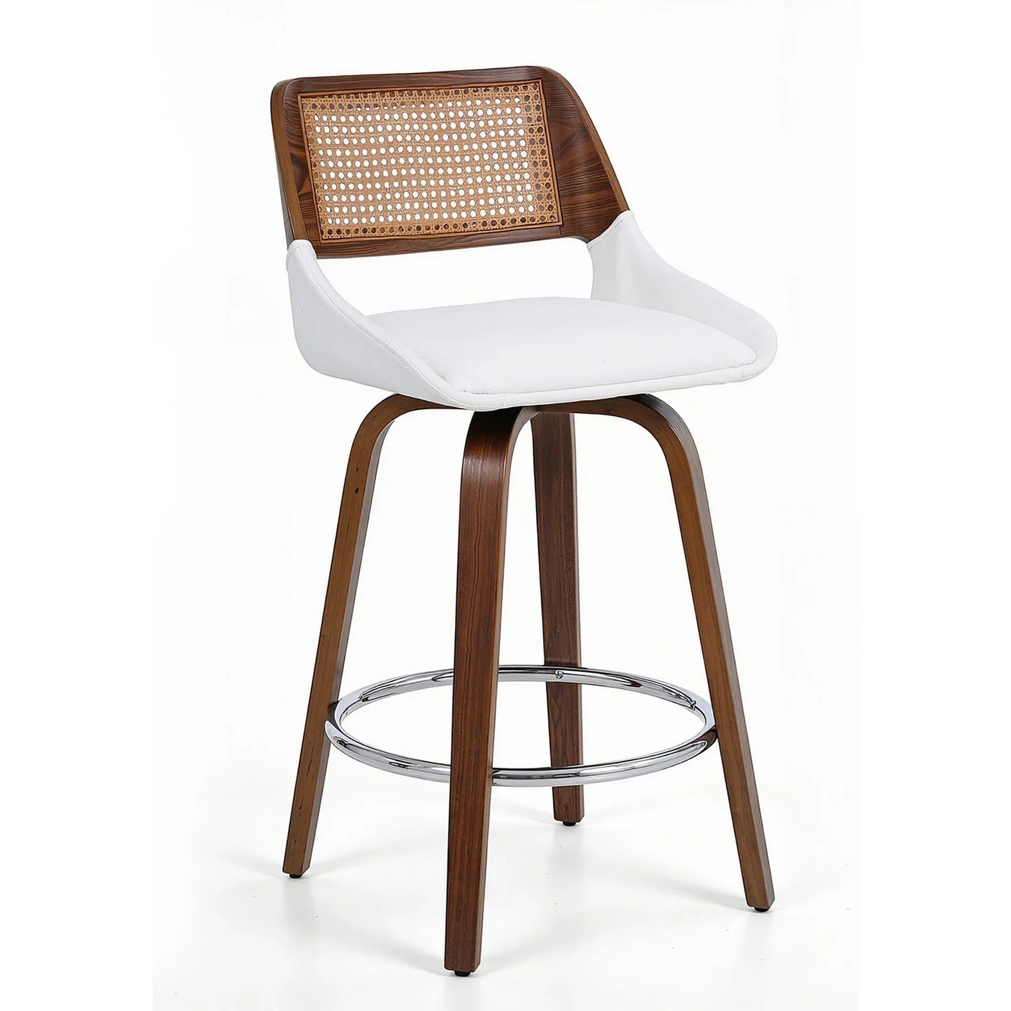 Wooden Bar Stools Swivel Kitchen Counter Stool Chair 60cm Seat Height