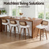Wooden Bar Stools Swivel Kitchen Counter Stool Chair 60cm Seat Height