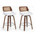 Wooden Bar Stools Set of 2 Swivel Kitchen Counter Stool Chair 60cm Seat Height