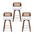 Artiss Wooden Bar Stools Set of 3 Swivel Kitchen Counter Stool Chair 60cm Seat Height