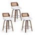 Artiss Wooden Bar Stools Set of 3 Swivel Kitchen Counter Stool Chair 60cm Seat Height