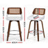 Wooden Bar Stools Set of 4 Swivel Kitchen Counter Stool Chair 60cm Seat Height