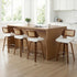 Wooden Bar Stools Set of 4 Swivel Kitchen Counter Stool Chair 60cm Seat Height