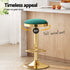 2x Artiss Bar Stools Kitchen Dining Chairs Velvet Padded Stool Green