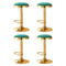 4x Artiss Bar Stools Kitchen Dining Chairs Velvet Padded Stool Green