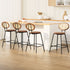 4x Bar Stools PU Leather Stools Brown