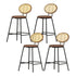 4x Bar Stools PU Leather Stools Brown