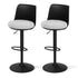 2x Bar Stools Kitchen Swivel Gas Lift Counter Dining Chair Curved Black