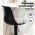 2x Bar Stools Kitchen Swivel Gas Lift Counter Dining Chair Curved Black