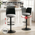 4x Bar Stools Kitchen Swivel Gas Lift Counter Dining Chair Curved Black