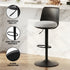4x Bar Stools Kitchen Swivel Gas Lift Counter Dining Chair Curved Black