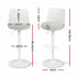 2x Bar Stools Kitchen Swivel Gas Lift Counter Dining Chair Curved White