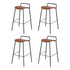 4x Artiss Bar Stools Kitchen Counter Dining Chair Metal Brown